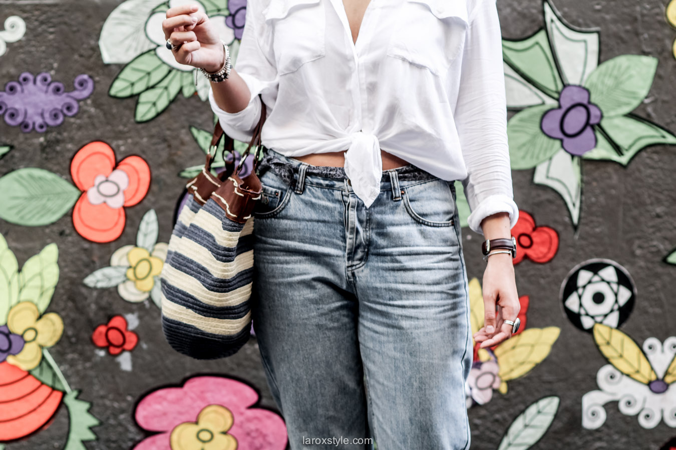 mom jean et chemise blanche - laroxstyle - blog mode lyon
